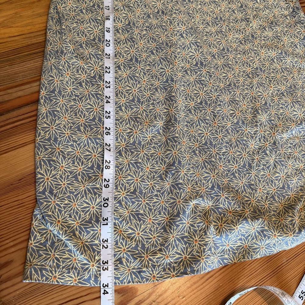 Toad & Co Dress‎ Windmere II Womens M Blue/Yellow Floral Organic Eco Stretch - Picture 9 of 10